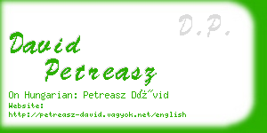 david petreasz business card